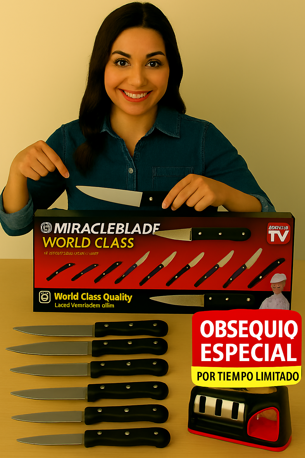 Conjunto  Cuchillos Profesionales MiracleBlade 13 Piezas