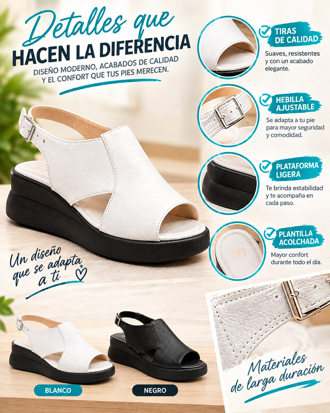 SANDALIAS ORTOPEDICA SUELA CONFORT