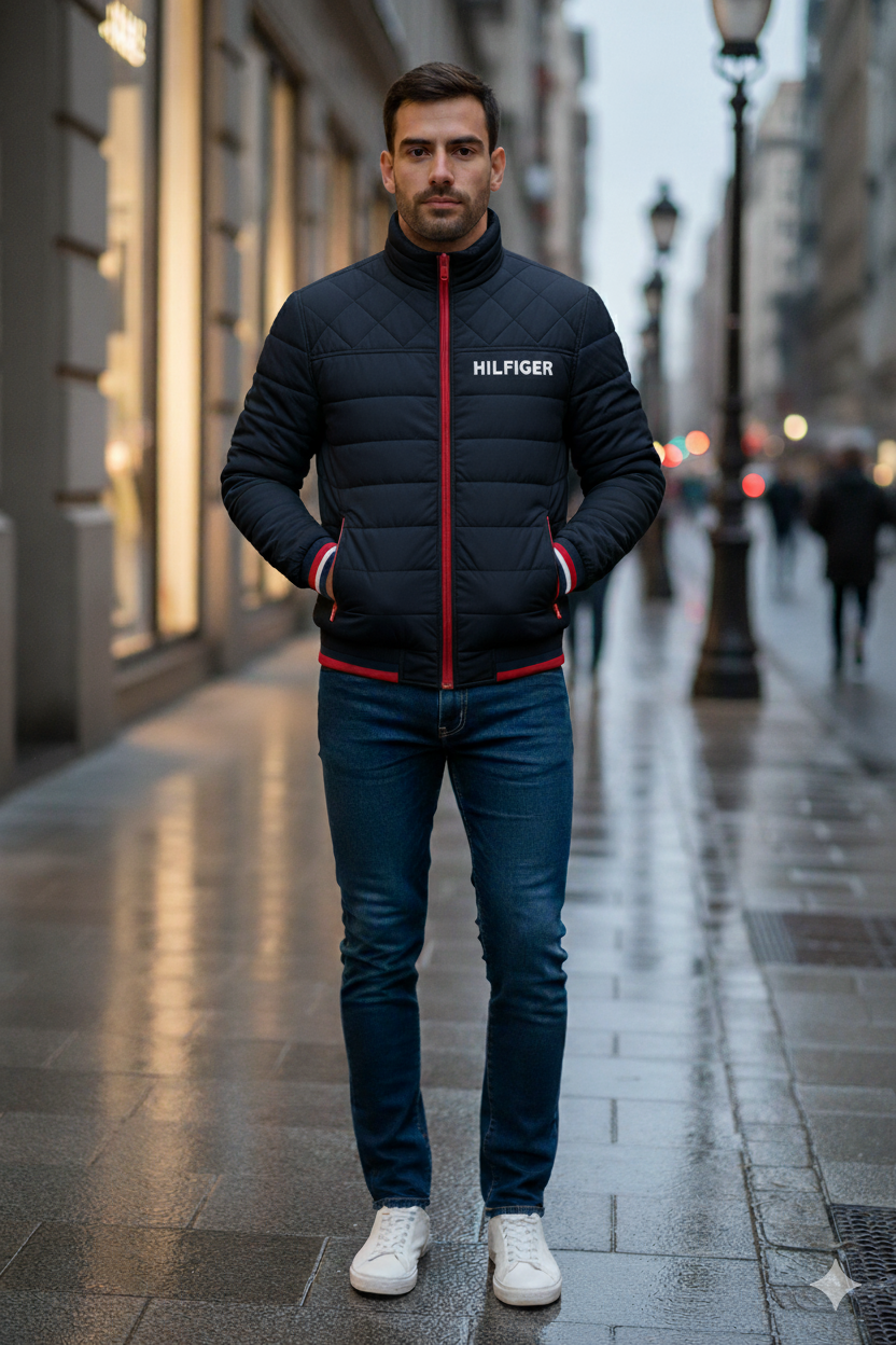 Chaqueta acolchada Tommy clásica  H133